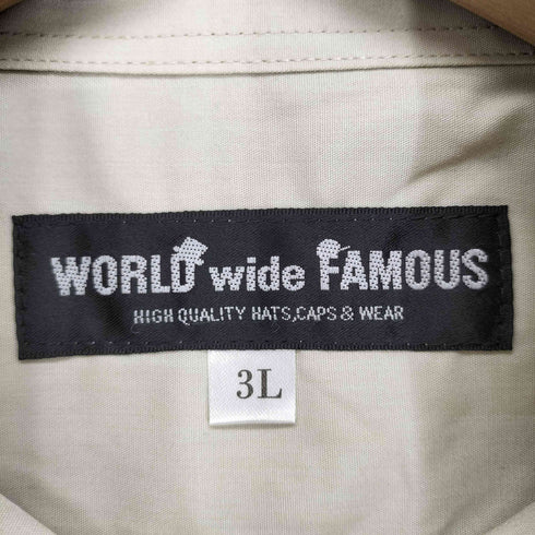 ワールドワイドフェイマス WORLD WIDE FAMOUS バックプリントシャツ メンズ  3L